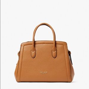 NWT Kate Spade Knott Medium Satchel Crossbody Handbag Purse Bungalow Brown $348